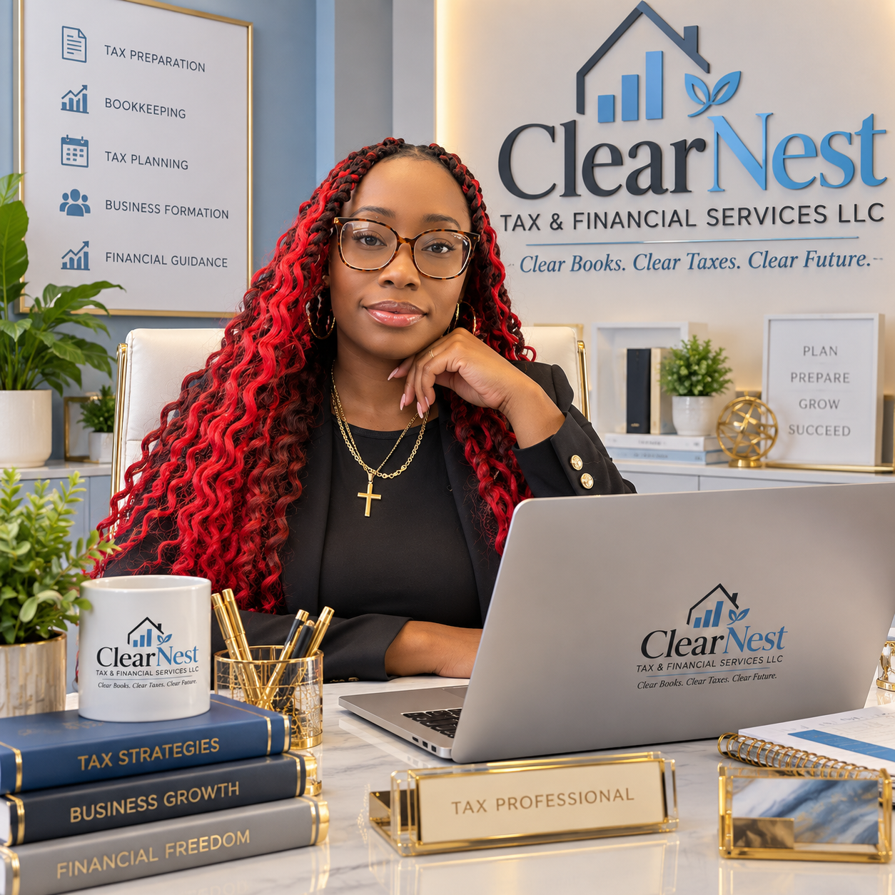 Tamika, founder of ClearNest Tax & Financial Services LLC